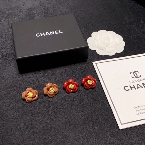 Chanel New Fashion Double C Simple Camellia Earrings