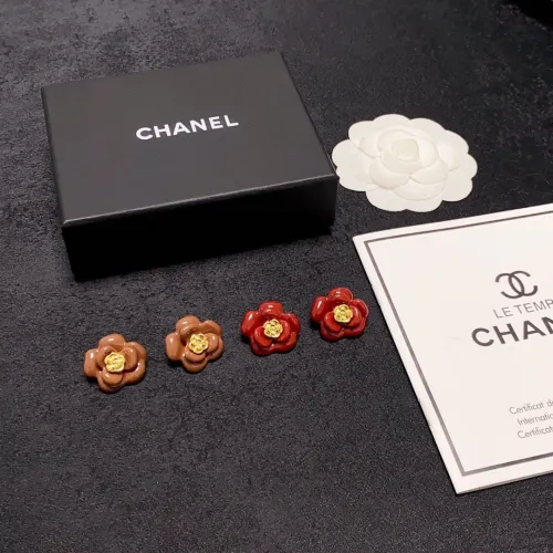Chanel New Fashion Double C Simple Camellia Earrings