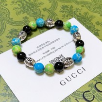 Gucci Personalized Retro Double G Agate Crystal Bracelet 18-24 CM