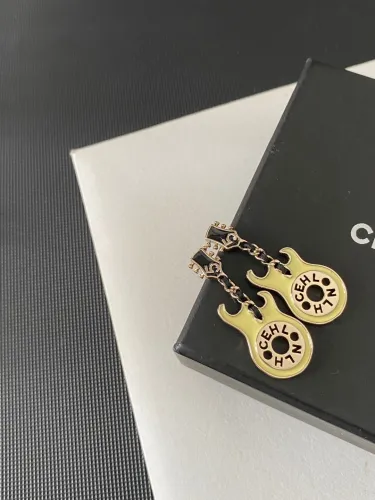Chanel New Fashion Avocado Green Guitar Earrings