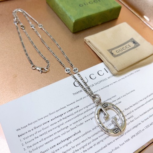 Gucci Classic Personalized GG Vintage Silver Necklace