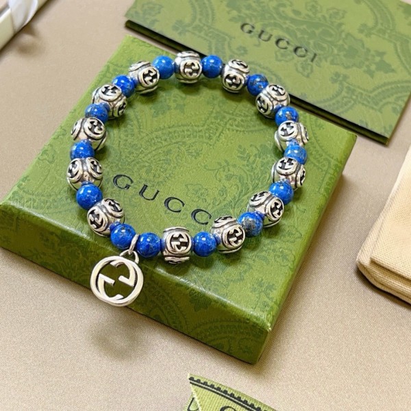 Gucci New Classic Retro Lapis Stone Bracelet
