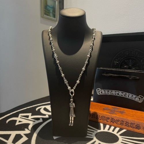 Chrome Hearts Classic Girl Skull Pendant Cross Flower Ball Necklace