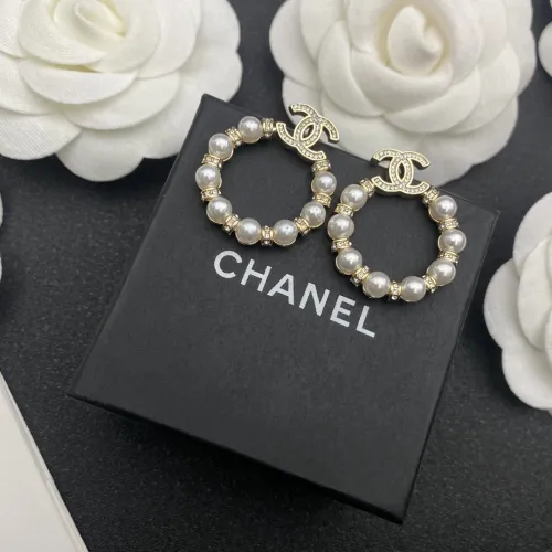 Chanel New Fashion Pearl Ring Letter Earrings