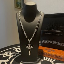Chrome Hearts Retro Cross Wing Pendant Necklace