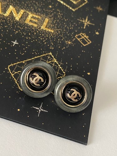 Chanel New Fashion 3D Circular Crystal Candy Letter Earrings
