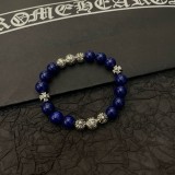 Chrome Hearts Classic Retro Lapis Stone Cross Scout Flower Bracelet