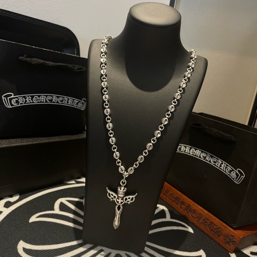Chrome Hearts Retro Cross Wing Pendant Necklace