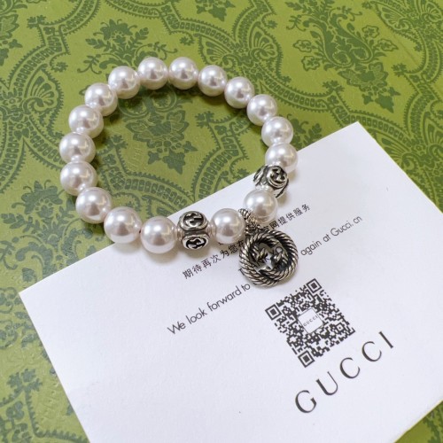 Gucci Unisex New Fashion Double G Pearl Bracelet 16-24 CM