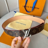 Louis Vuitton Classic Brown Calfskin Double sided Belt 40MM