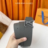 Louis Vuitton Classic Lychee Pattern Embossed Belt 40MM