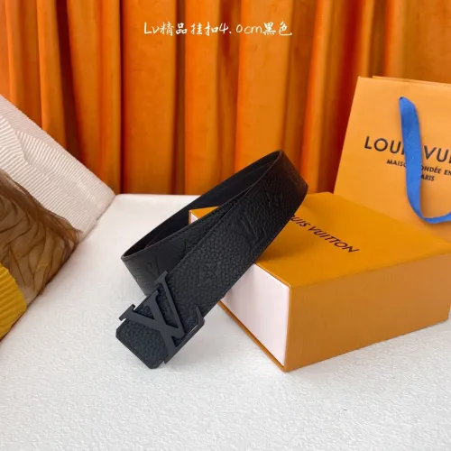 Louis Vuitton Classic Lychee Pattern Embossed Belt 40MM