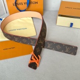 Louis Vuitton Classic Brown Calfskin Double sided Belt 40MM