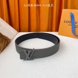 Louis Vuitton Classic Lychee Pattern Embossed Belt 40MM