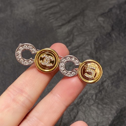 Chanel New Fashion Diamond Set Double C Letter Brooch