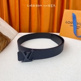 Louis Vuitton Classic Lychee Pattern Embossed Belt 40MM