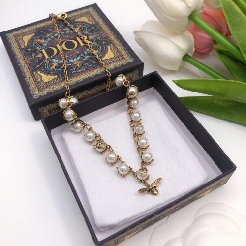 Dior New Fashion Little Bee Pearl Necklace