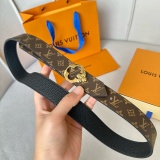 Louis Vuitton Classic Women's Casual Double sided Belt 30MM