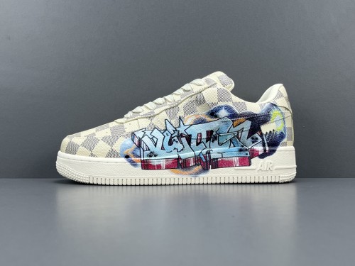 Louis Vuitton x NiKe Air Force 1 Low Low Casual Board Shoes Men Sneakers