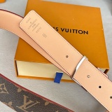 Louis Vuitton Classic Brown Calfskin Double sided Belt 40MM
