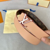 Louis Vuitton Classic Brown Calfskin Double sided Belt 40MM