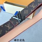 Louis Vuitton Classic Brown Calfskin Double sided Belt 40MM