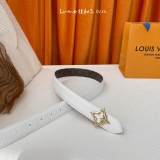 Louis Vuitton Women's Fashion Lychee Pattern Embossed Belt 30MM