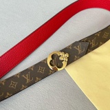 Louis Vuitton Classic Women's Casual Double sided Belt 30MM