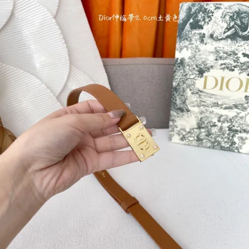 Dior Women's Fashion Elegant Inlaid Pearl Leather Belt 20MM