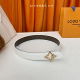 Louis Vuitton Women's Fashion Lychee Pattern Embossed Belt 30MM