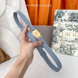 Dior Women's Fashion Elegant Inlaid Pearl Leather Belt 20MM