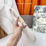Dior Women's Fashion Elegant Inlaid Pearl Leather Belt 20MM