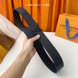Louis Vuitton Classic Lychee Pattern Embossed Belt 40MM
