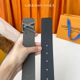 Louis Vuitton Classic Lychee Pattern Embossed Belt 40MM
