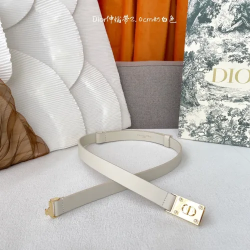 Dior Women's Fashion Elegant Inlaid Pearl Leather Belt 20MM