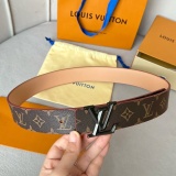 Louis Vuitton Classic Brown Calfskin Double sided Belt 40MM