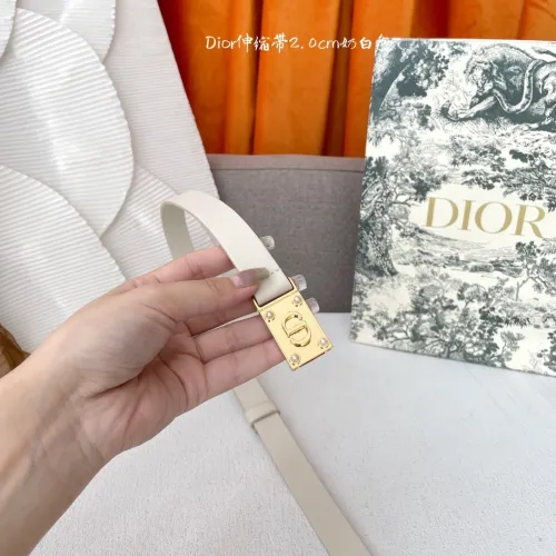 Dior Women's Fashion Elegant Inlaid Pearl Leather Belt 20MM