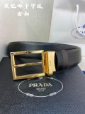 Prada Classic Men's Casual Double Sided Belt 34MM