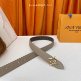 Louis Vuitton Women's Fashion Lychee Pattern Embossed Belt 30MM