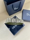 Dior Classic Dark Grey Oblique Printed Double Sided Belt 35MM