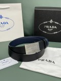 Prada Classic Luxury Double Sided Belt 34MM