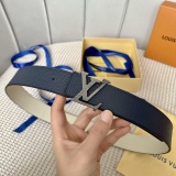 Louis Vuitton Classic Casual Lychee Pattern Belt 40MM