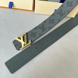 Louis Vuitton Classic Casual Embossed Double Sided Leather Belt 40MM