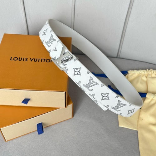 Louis Vuitton Classic Casual Embossed Double Sided Leather Belt 40MM