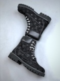 Louis Vuitton x Timberland 6 Pharrell Williams Ankle Boots Black Monogram