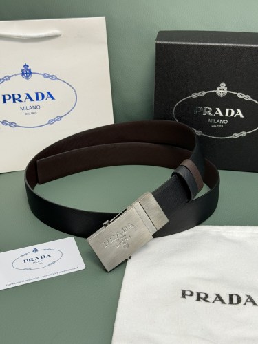 Prada Classic Luxury Double Sided Belt 34MM