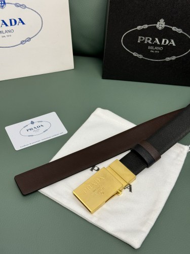 Prada Classic Luxury Double Sided Belt 34MM