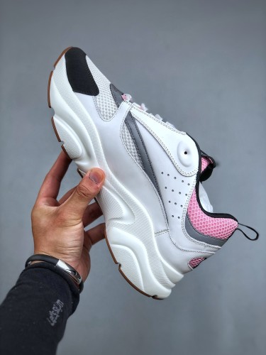 Dior B22 Pale Pink Grey Unisex Sneakers Classic Casual Shoes