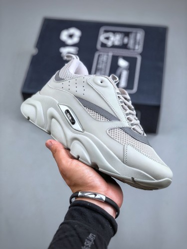 Dior B22 Triple  Grey Unisex Sneakers Classic Casual Shoes
