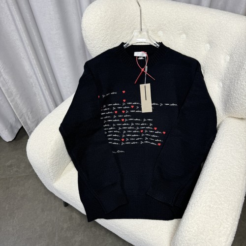 Dior New Embroidered Bee Letter Knitted Sweater